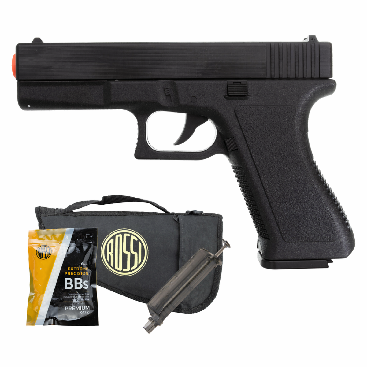 Pistola Airsoft Spring Glock GK-V307 Vigor + Speed Loader + BBs + Capa