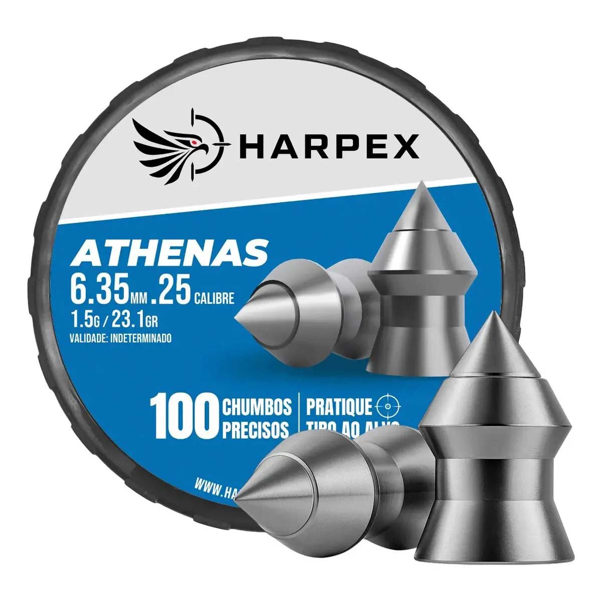 Chumbinho Harpex Athenas 6.35mm 100 Un