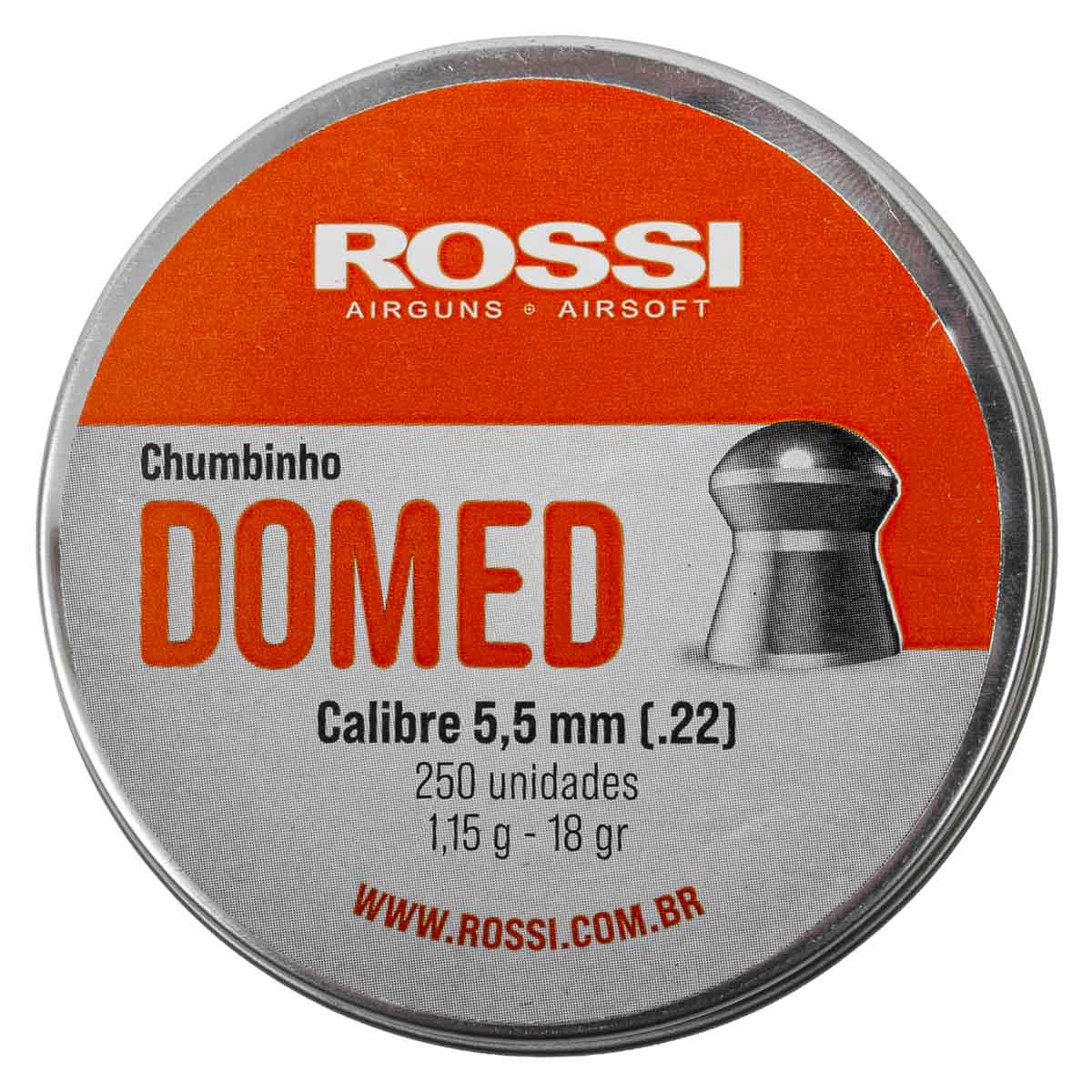 Chumbinho Rossi Domed 5.5mm 250 Unidades