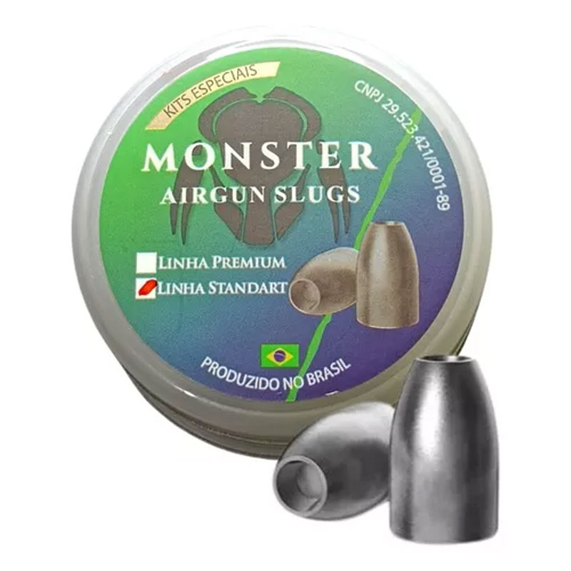 Chumbinho Slug 5.5mm Monster G2 Kit Teste 18 a 23gr - 300 un