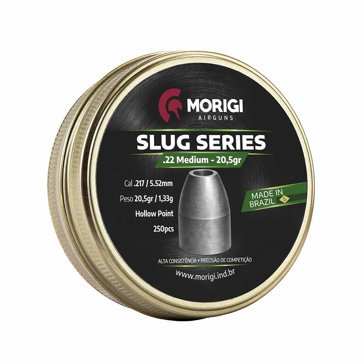 Chumbinho Slug Morigi 5.5mm 20.5gr 250Un