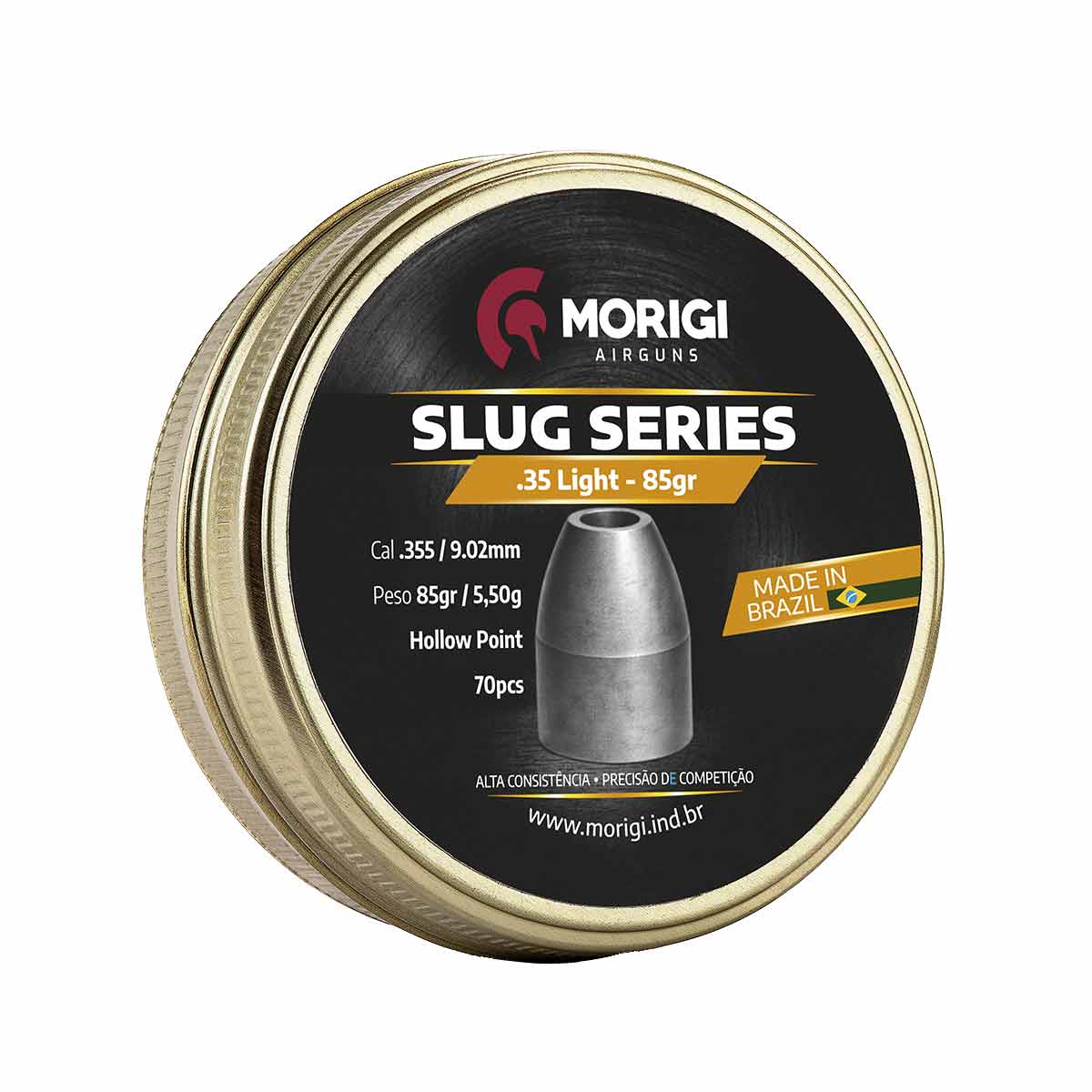 Chumbinho Slug Morigi 9mm 85gr 70Un