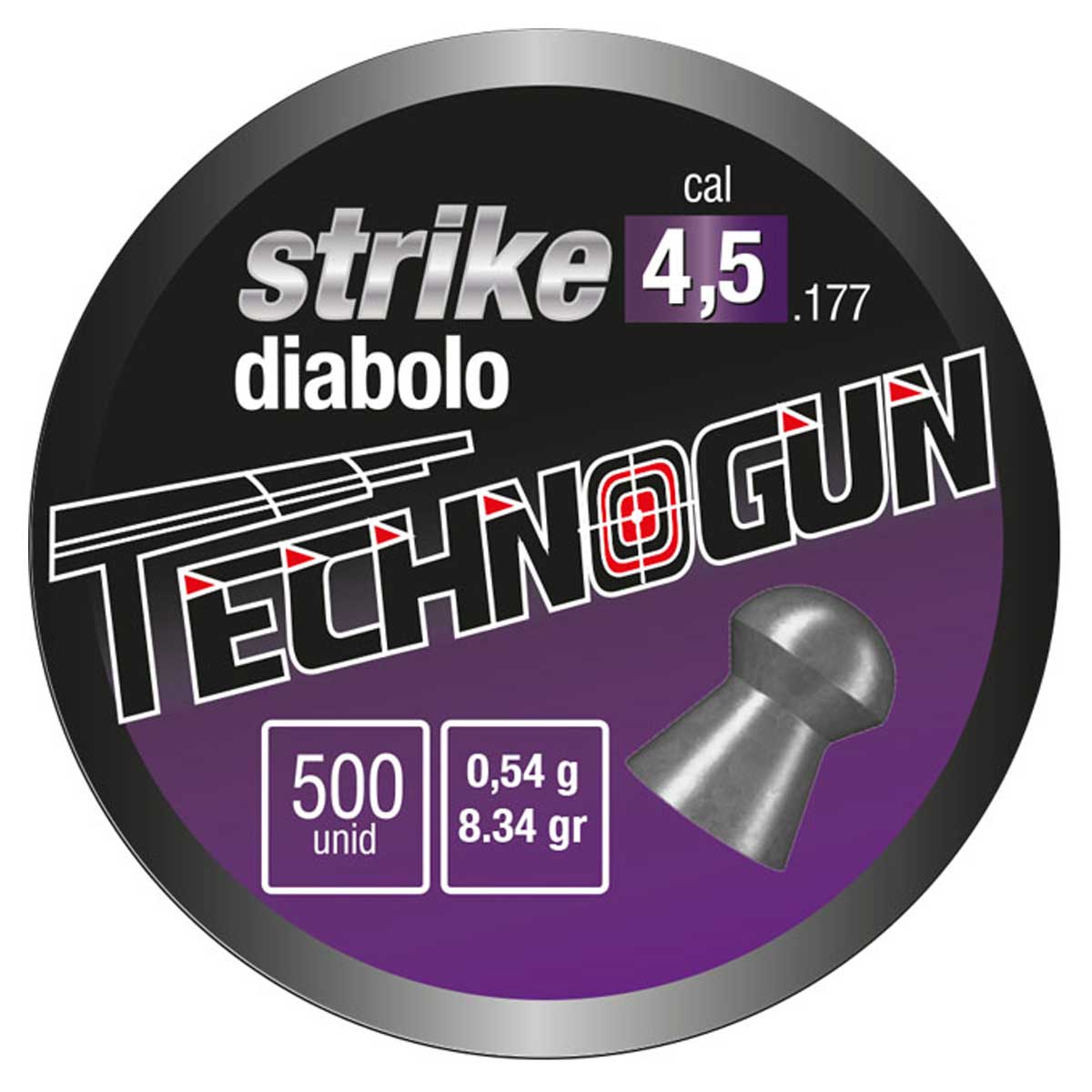 Chumbinho Technogun Strike Diabolo Master 4.5mm 500 Un
