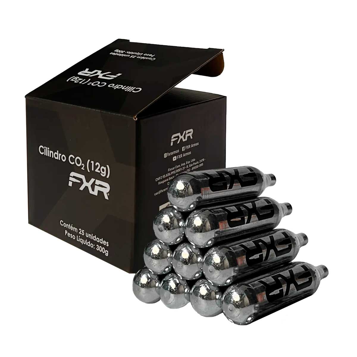Cilindro Co2 12g FXR - Caixa 25 un