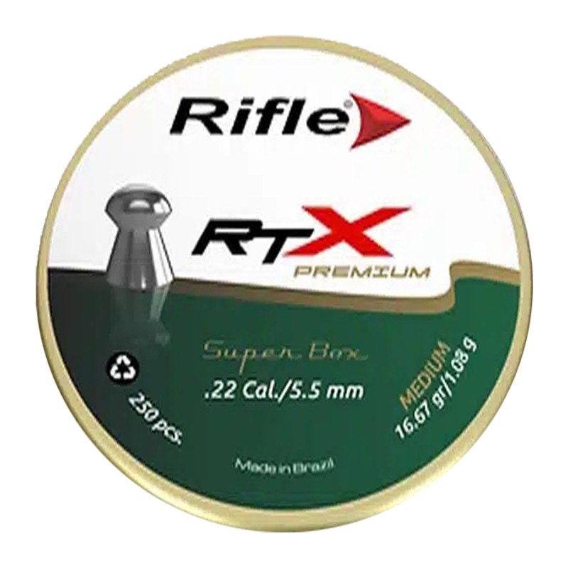 Chumbinho Premium Rifle RTX Medium 5.5mm 250 Un | LojaDaCarabina