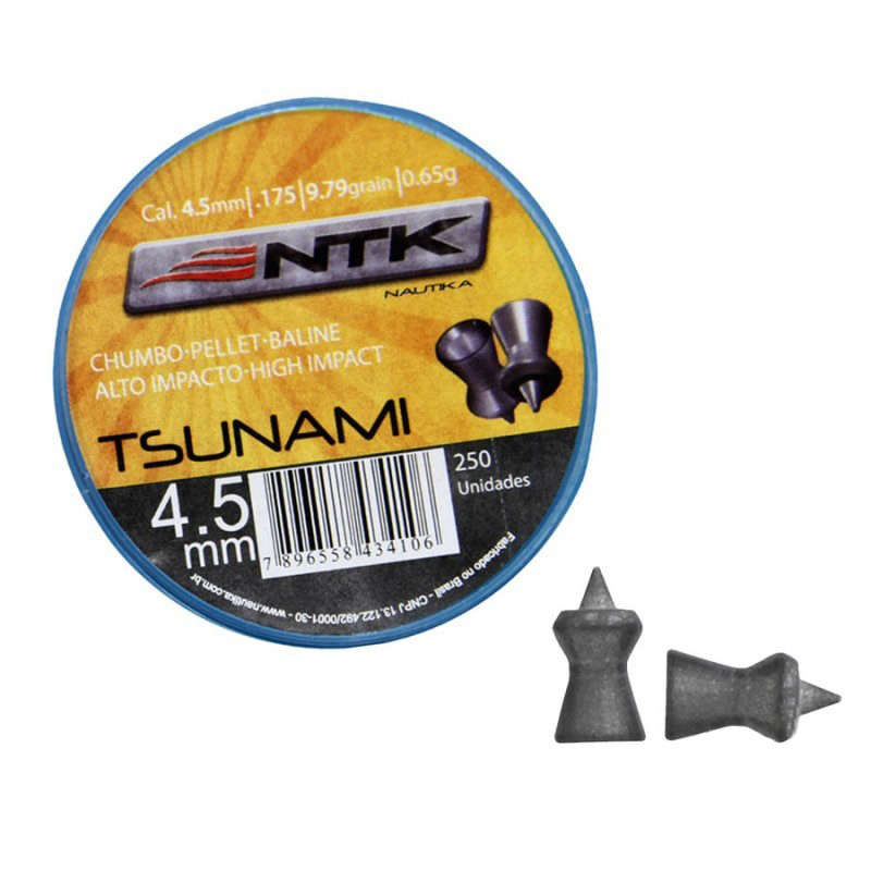 Chumbinho NTK Tsunami - 4,5mm - 250 Unidades