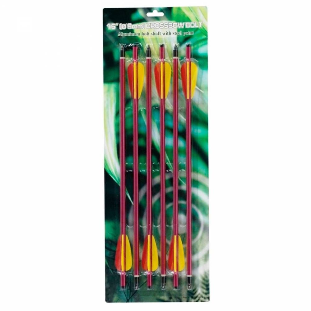 Kit 6 Flechas de Alumínio Balestra 16" 0.9mm Man Kung
