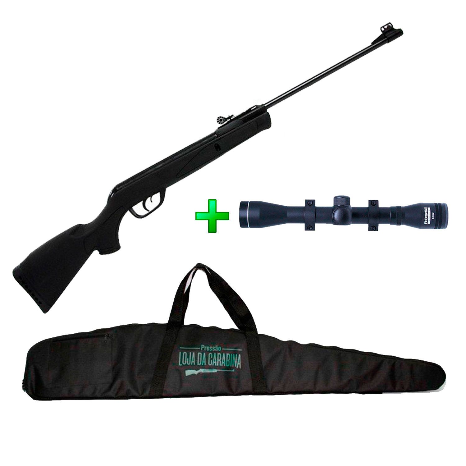 Carabina de Pressão Gamo Deltamax Force - 4.5mm + Luneta 4x32 + Capa