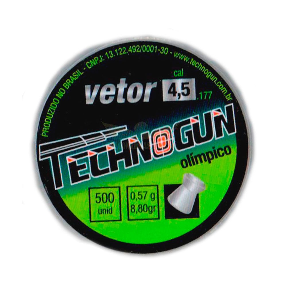 Chumbinho Technogun Vetor Master 4.5mm - 500 Unidades