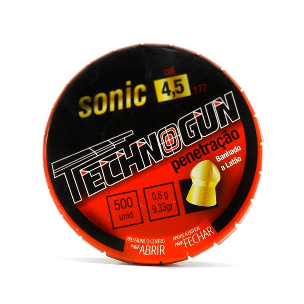 Chumbinho Technogun Sonic Gold Master 4.5mm 500 Unidades