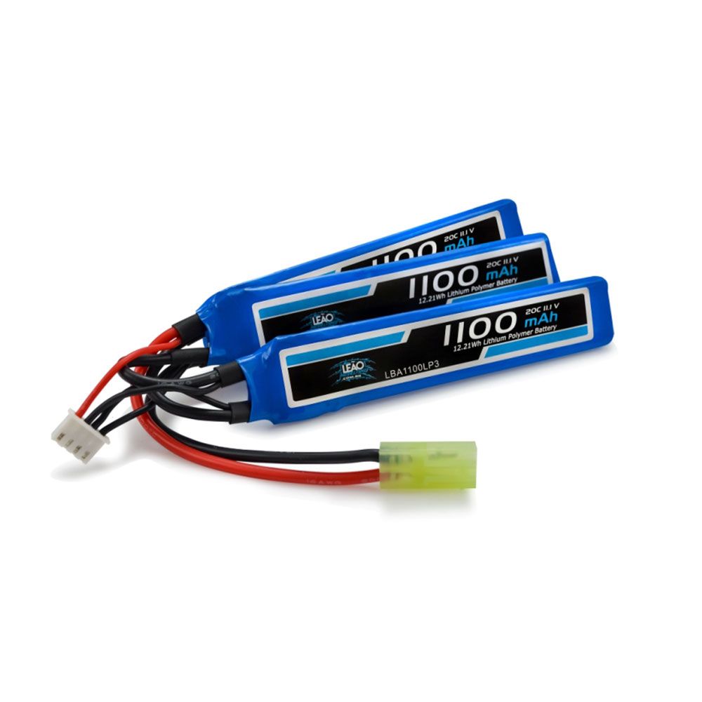 Bateria Airsoft LiPo - 11.1V 3S - 1100mAh - 20C/40C