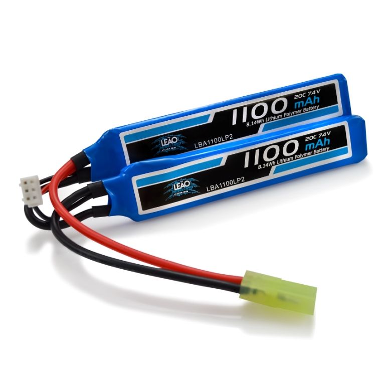 Bateria Airsoft LiPo 7.4V 2S 1100mAh 20C/40C