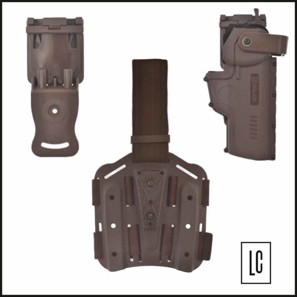Coldre de Perna Safe Combo Bélica M9 G17 Taurus G2c Coyote