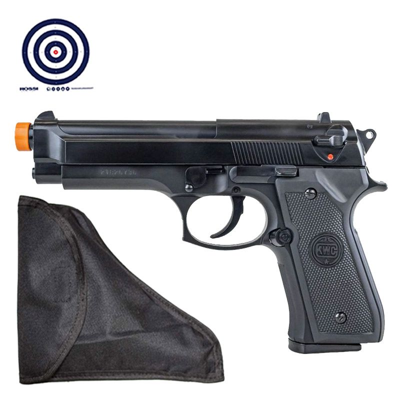 Airsoft Beretta M92 6mm KWC + Coldre para Pistola e Revólver + Alvos