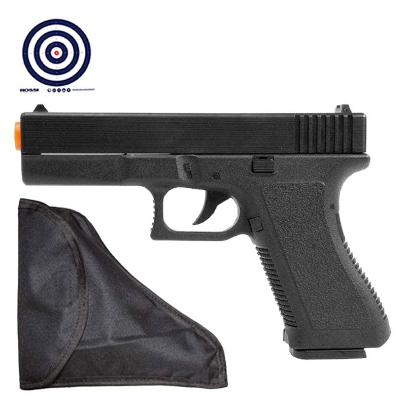 Airsoft Spring Glock GK-V307 Vigor + Coldre para Pistola e Revólver + Alvos
