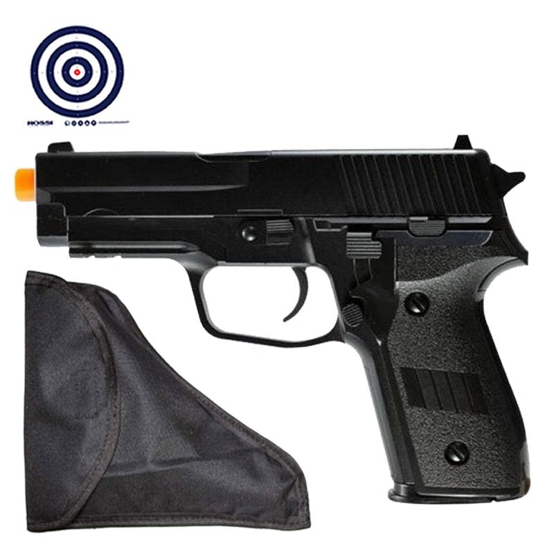 Airsoft Spring VG P226 V12l Metal Rossi + Coldre para Pistola e Revólver + Alvos