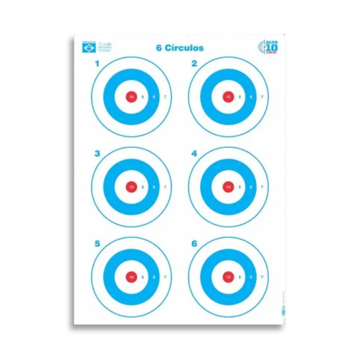 Alvo Treino 6 Círculos 49x67 cm