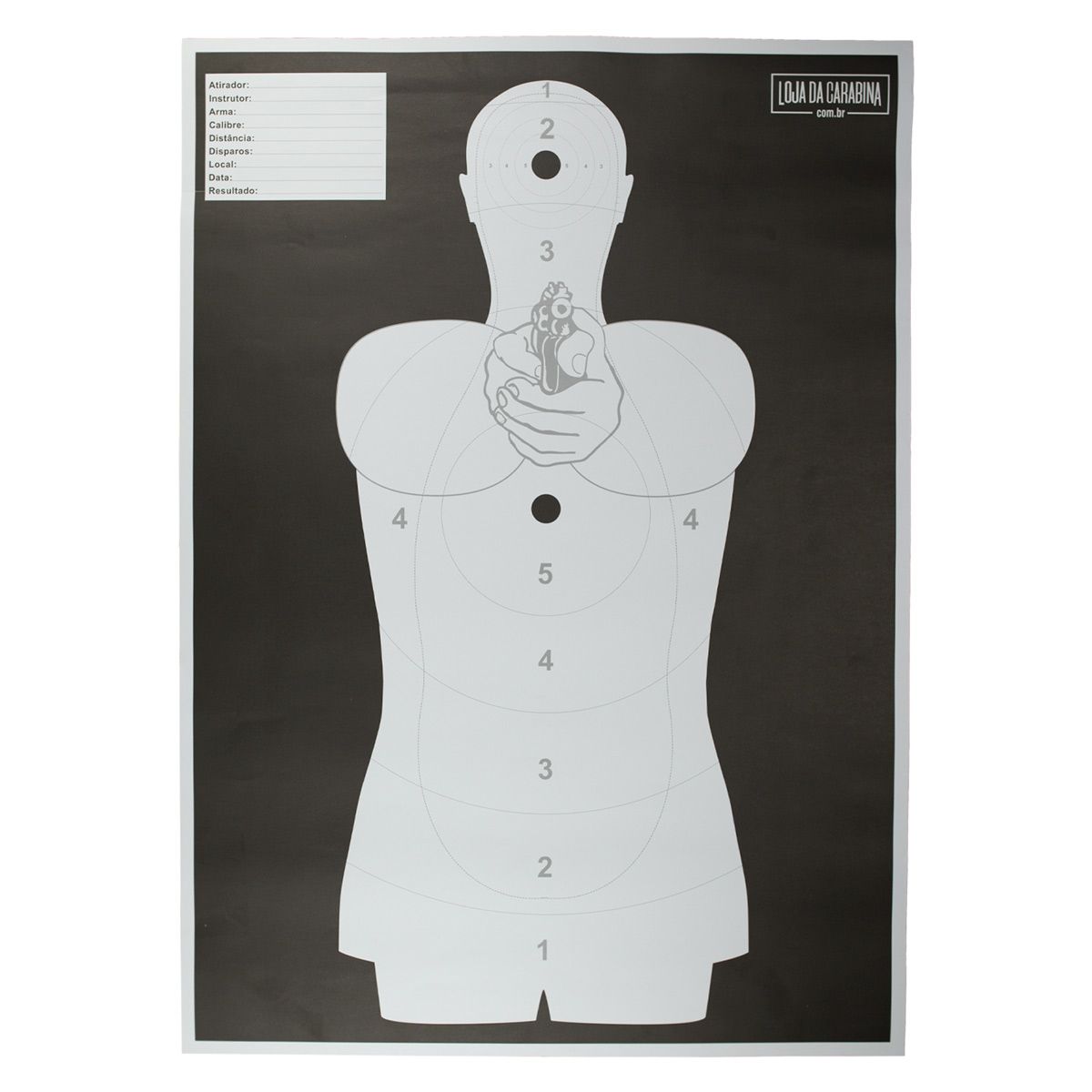 Alvo Silhueta PF 48x66 cm LojaDaCarabina