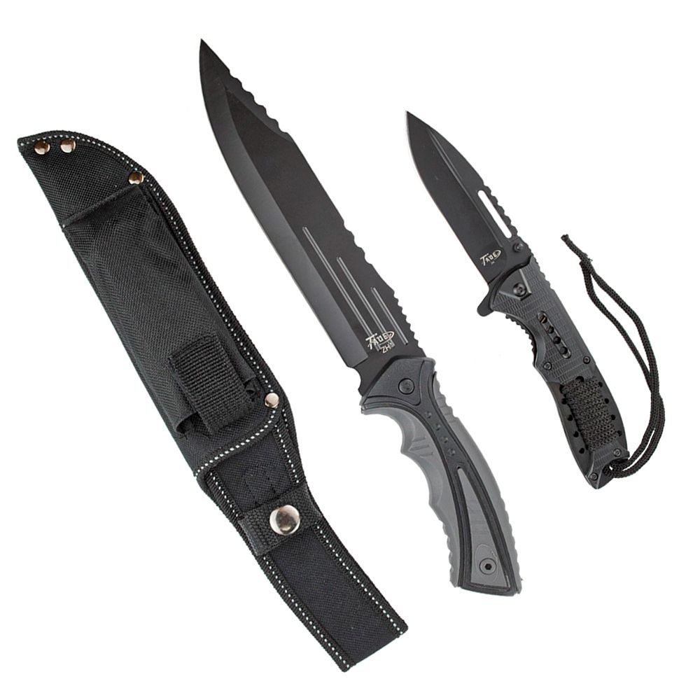 Kit Faca Tática Militar e Canivete Tático