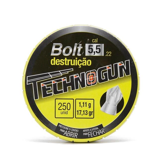 Chumbinho Technogun Bolt 5.5mm - 250 Unidades