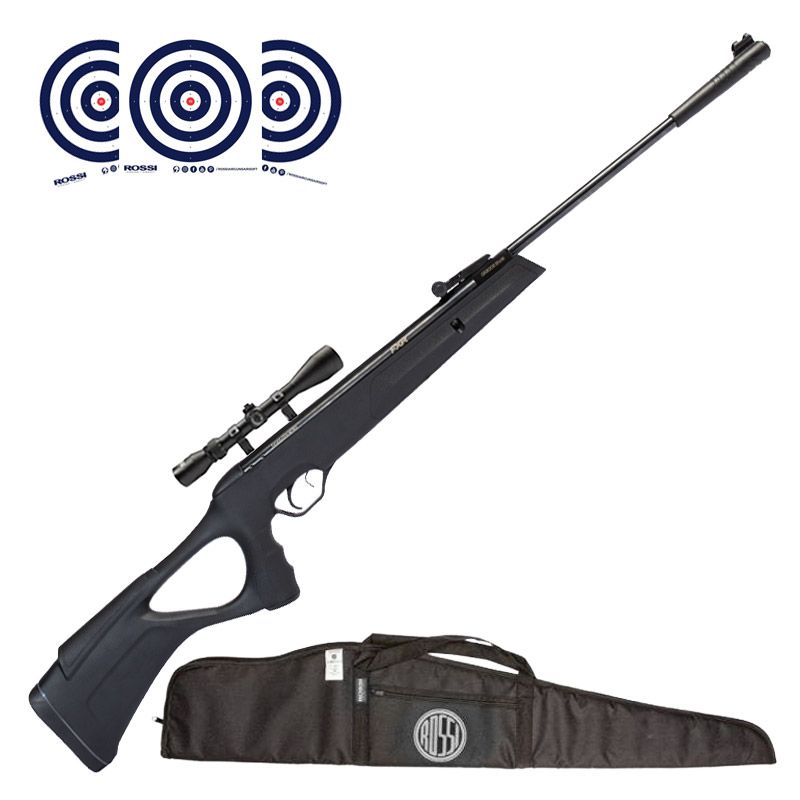 Carabina de Pressao Artemis GR800S Blade Nitro 5.5mm + Luneta Rossi 3-9x40 11mm + Capa Rossi + Alvos