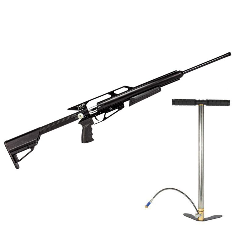 Carabina PCP Custom GIII 5.5mm + Bomba Manual PCP 300 Bar Pé Fixo - FXR