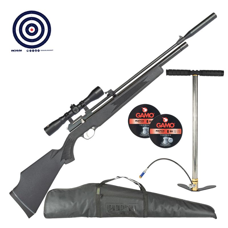 Carabina PCP Artemis PR900S G2 5.5mm + Luneta 4x32 + Chumbinho + Bomba Manual FXR + Capa + Alvo