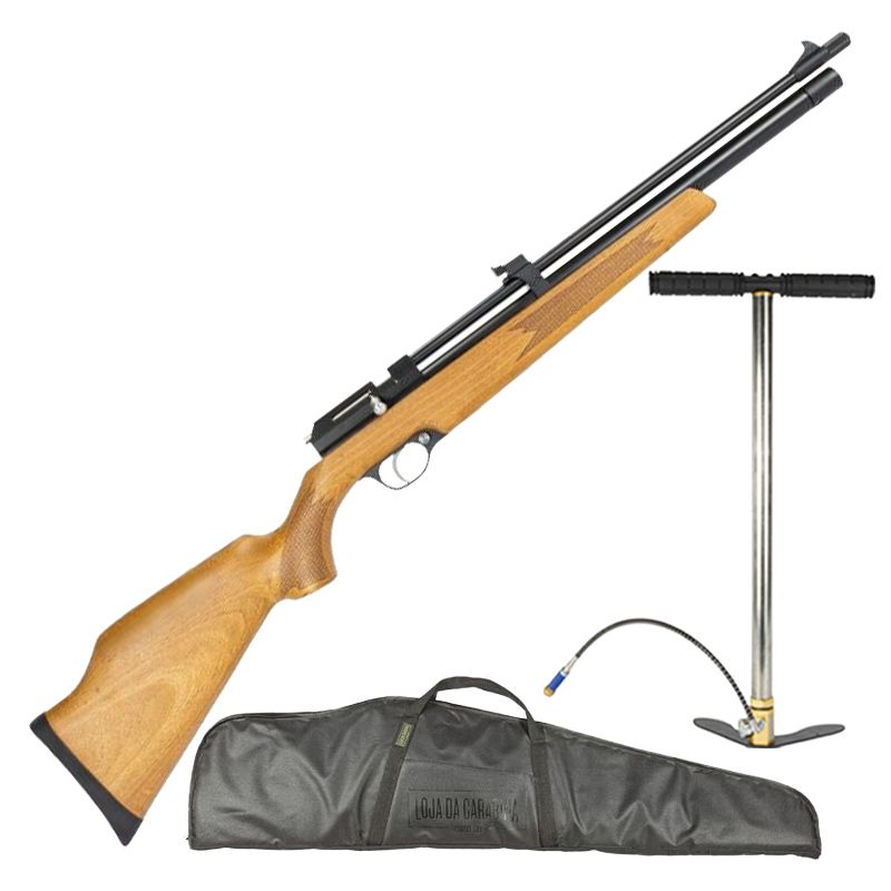 Carabina PCP PR900W G2 Artemis 4 5mm + Bomba Manual FXR 300 BAR + Capa Universal Magnum