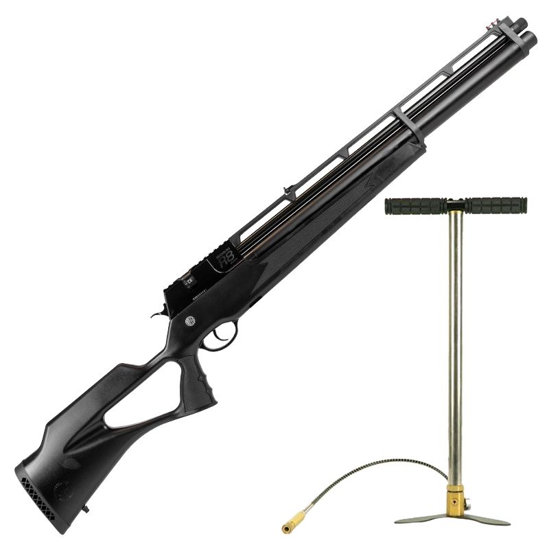 Carabina PCP R8 Black Standard Rossi 5.5mm + Bomba Manual PCP Rossi 2020