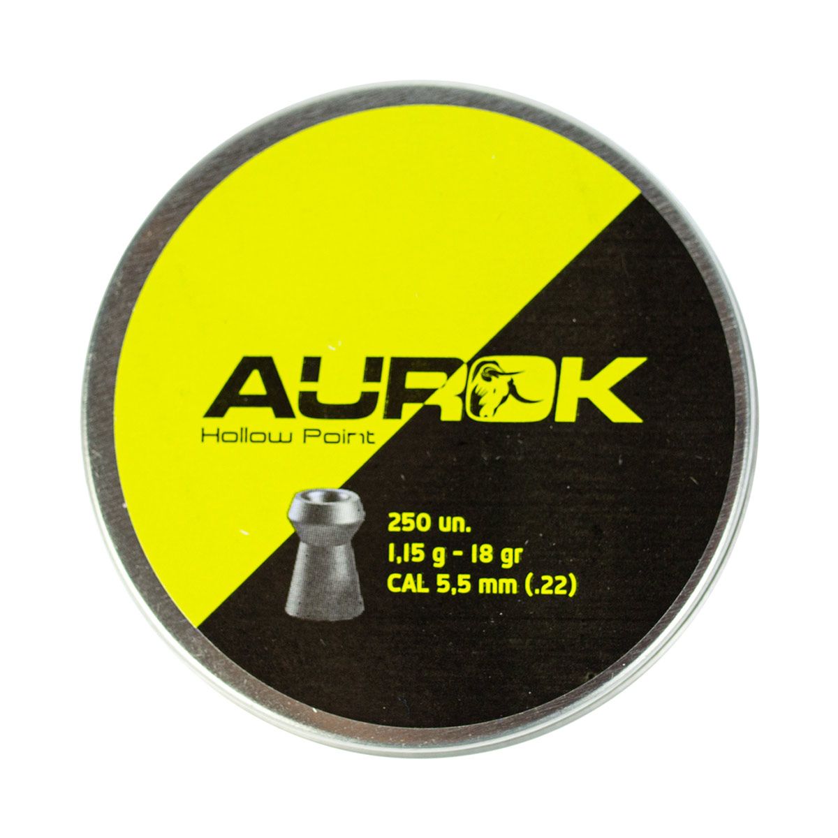 Chumbinho Aurok Hollow Point 5.5mm 250 Unidades