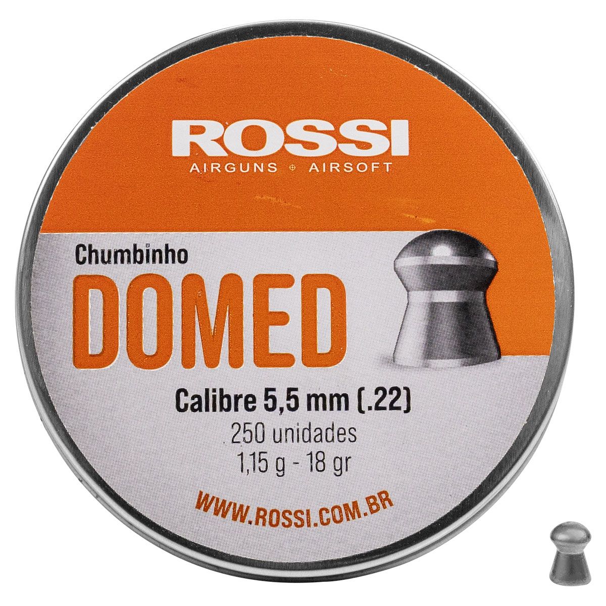 Chumbinho Rossi Domed 5.5mm 250 Unidades