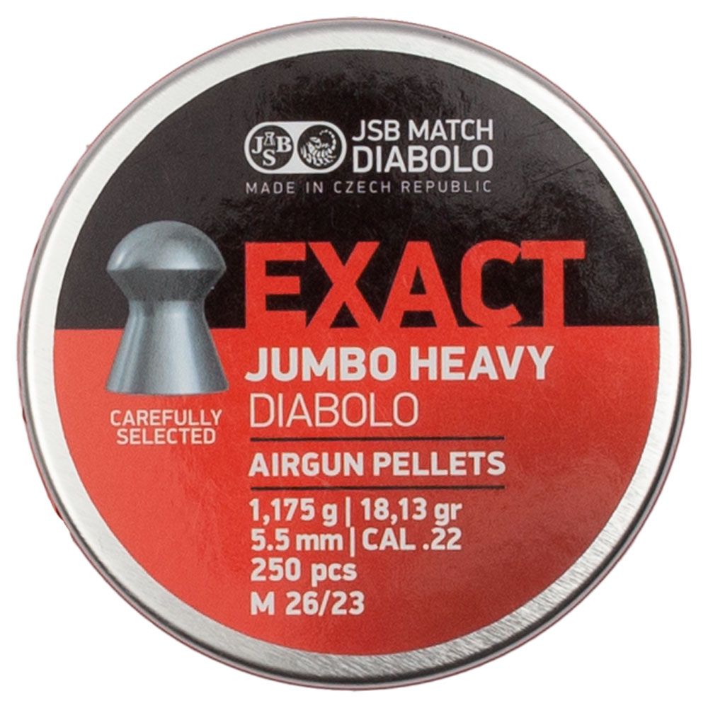 Chumbinho JSB Exact Jumbo Heavy Diabolô 5.5mm (.22) 18.13gr 250 Un