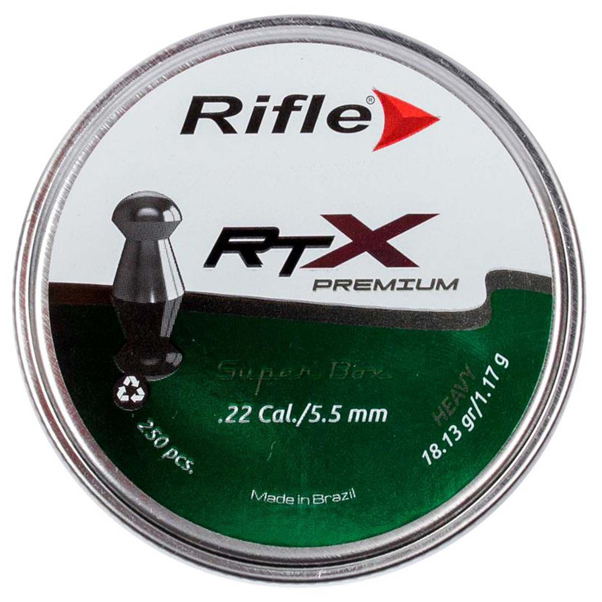 Chumbinho Rifle Premium RTX Heavy 5.5mm (.22) 250 un