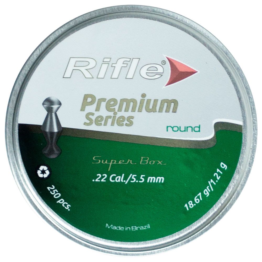 Chumbinho Rifle Premium Round SB 5,5mm (.22) 250 un