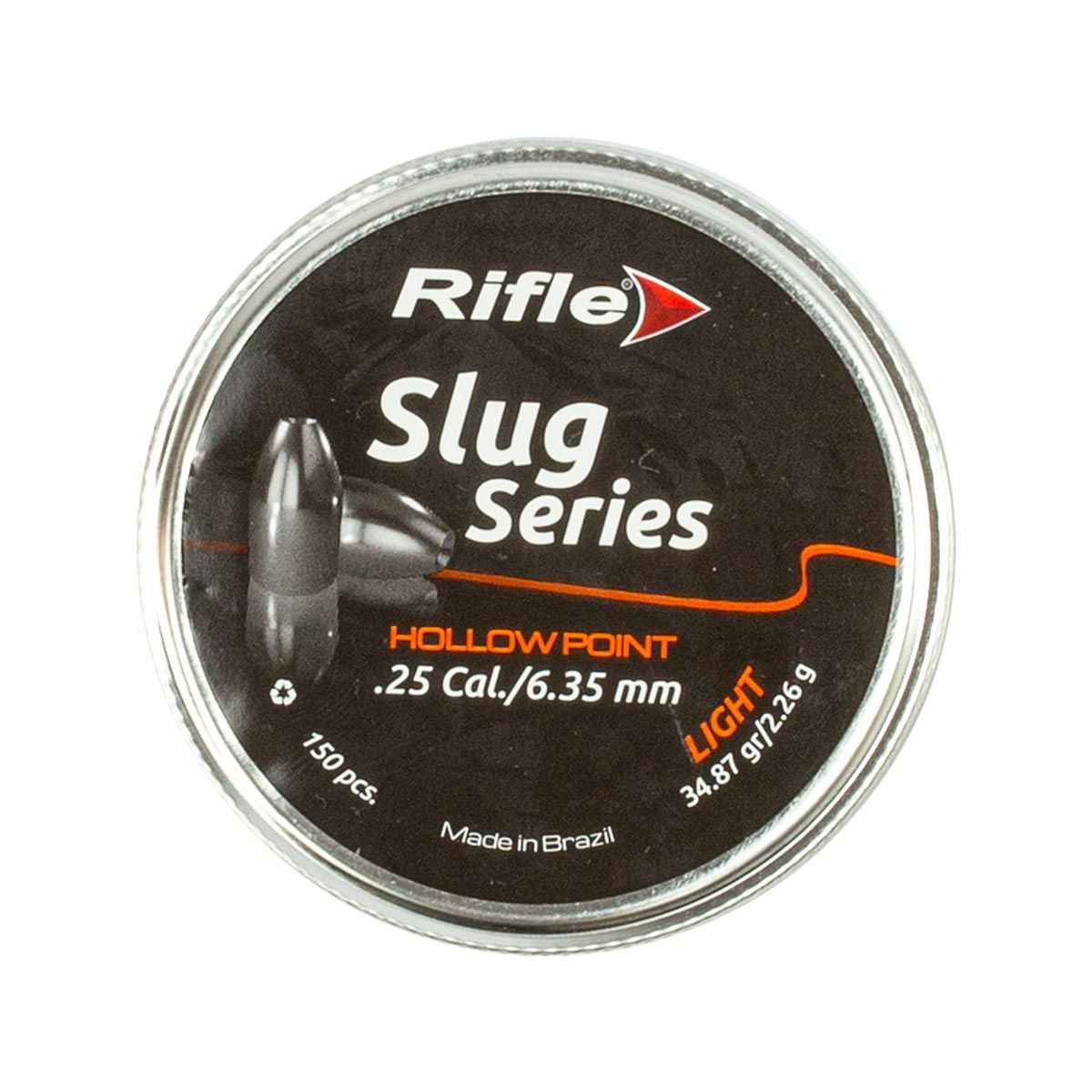 Chumbinho Rifle Slug Light 6.35mm (.25) 150 Unidades