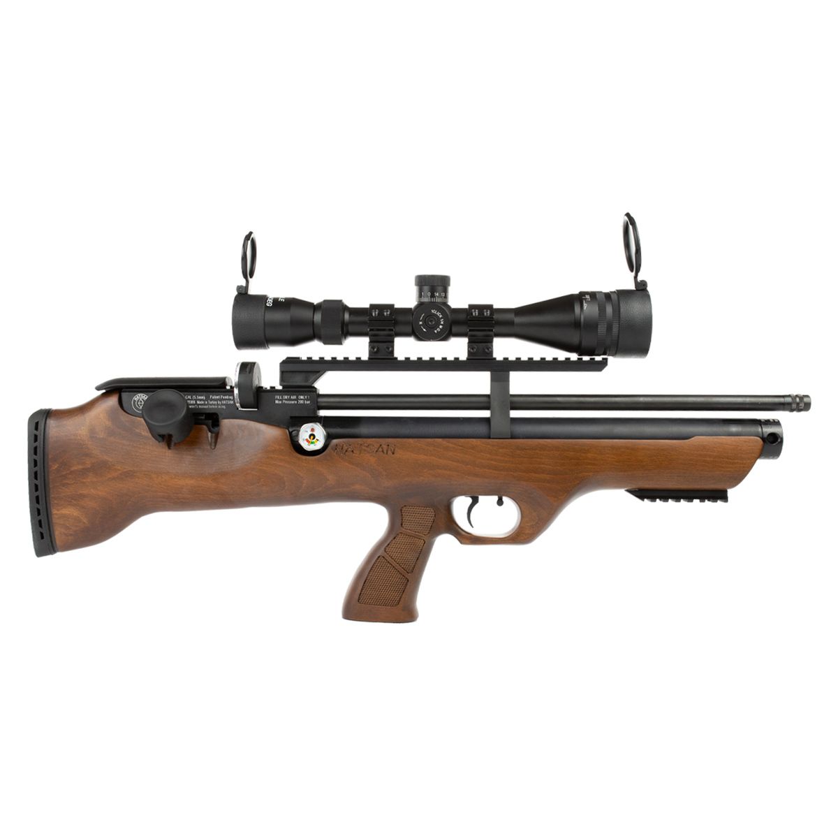 Carabina de Pressão PCP hatsan Flashpup 5.5mm + Luneta EO 4-16x44 AOEG GT122 T-Eagle