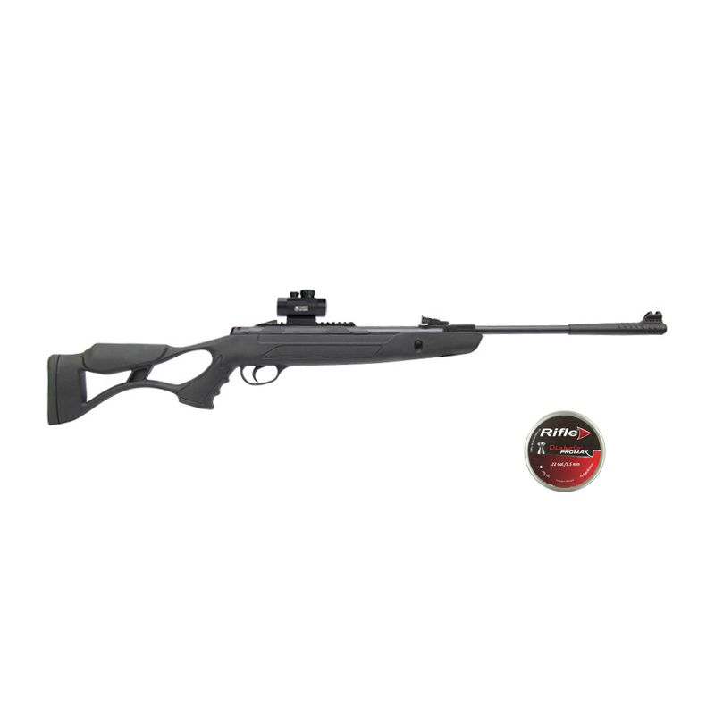Carabina Hatsan Airtact PD Nitro 5,5mm + Red Dot T1 1x35 + Chumbinho Promax 5.5mm