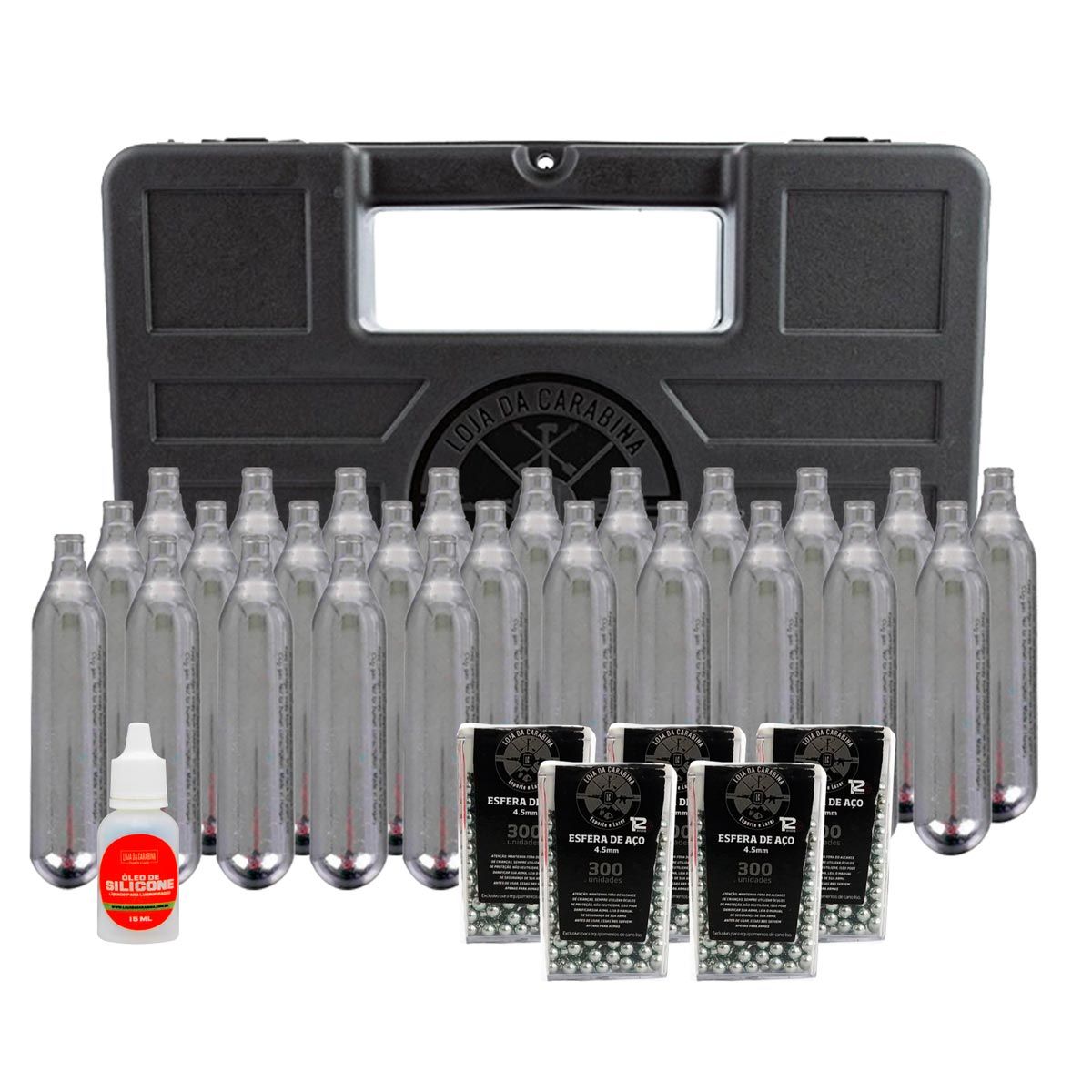 Kit Munição Esféra de Aço 4.5mm LojaDaCarabina