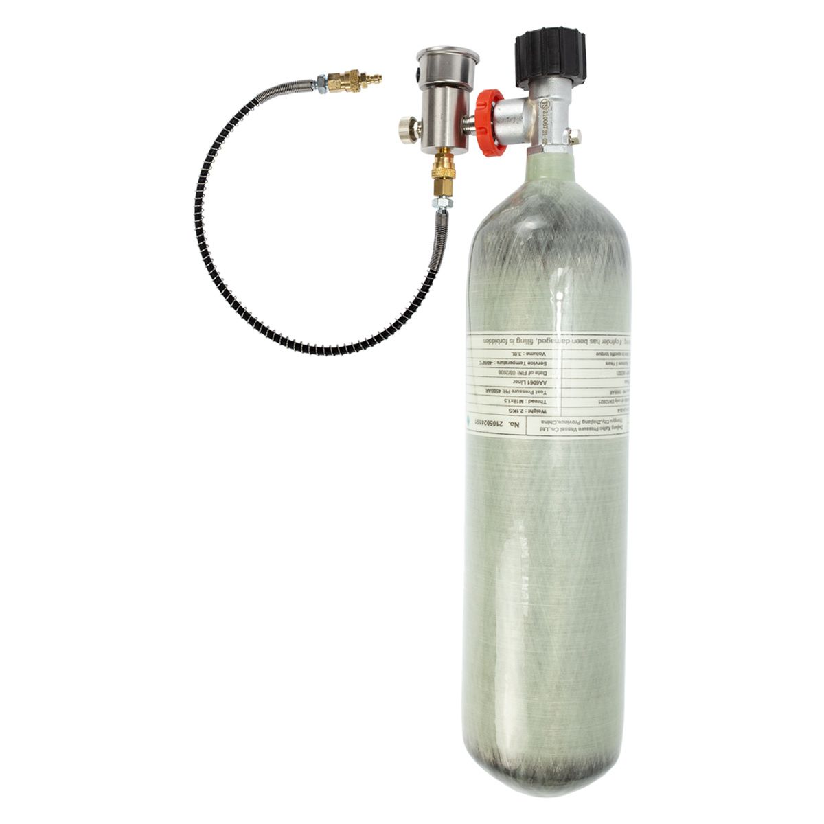 Kit Recarga PCP com Cilindro Scuba PCP 300BAR + Válvula Para Cilindro PCP + Estação de Recarga