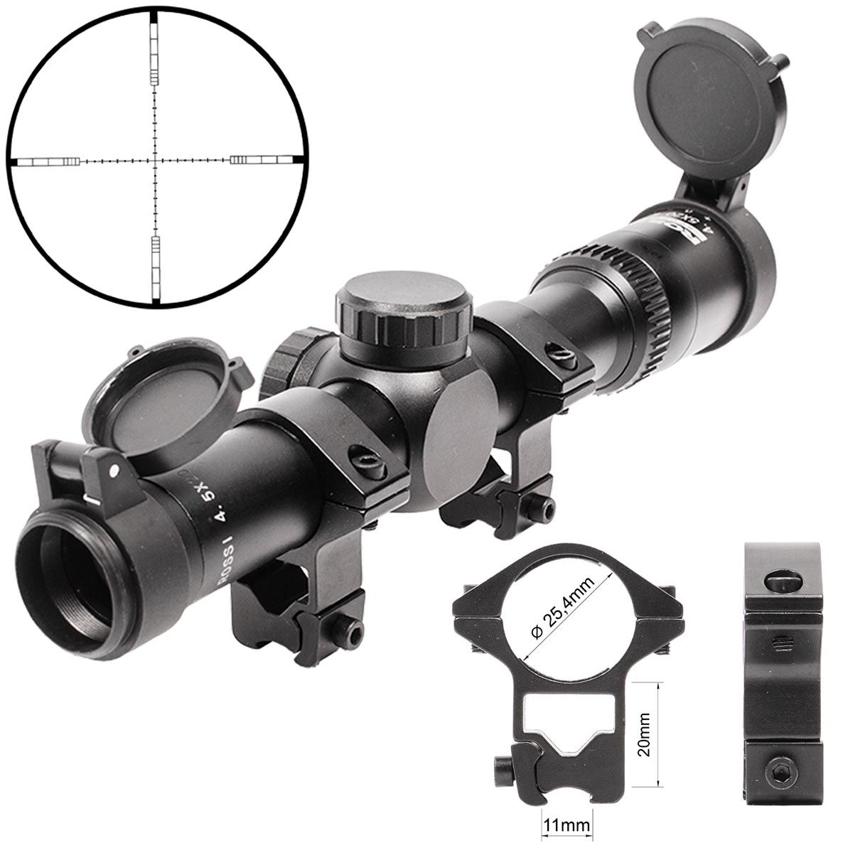 Luneta LPVO 4.5 x 20 WA Rossi 11mm Short Dot