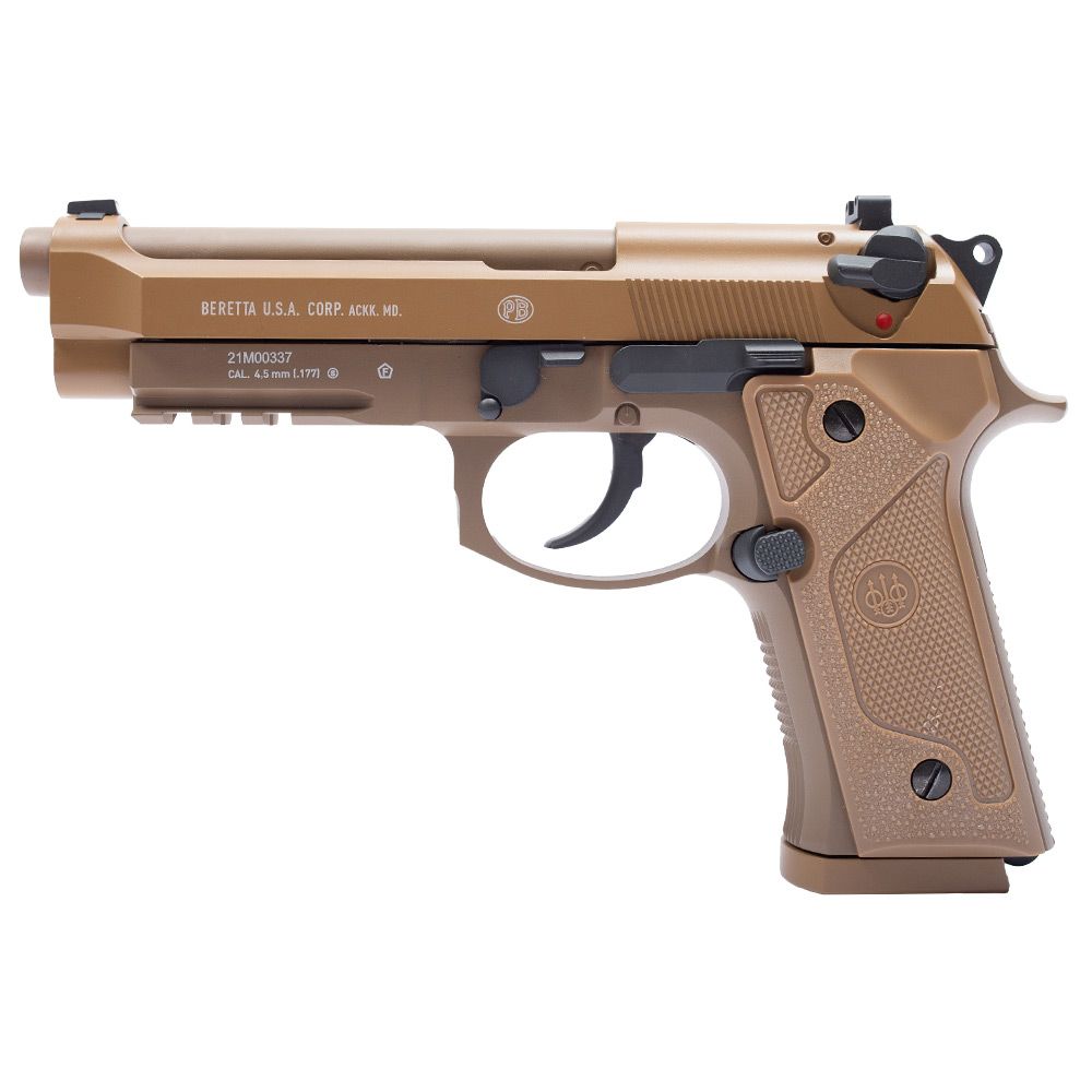 Pistola de Pressão Co2 Beretta M9A3 FDE TAN BlowBack 4.5mm Licenciada Full Metal