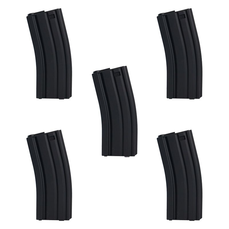 Kit com 5 Magazines Airsoft M4 Mid Cap 100 rds Rossi