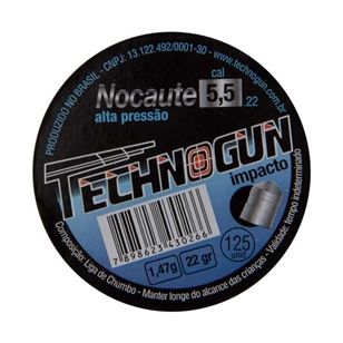 Chumbinho Technogun Nocaute 5.5mm 125 Un