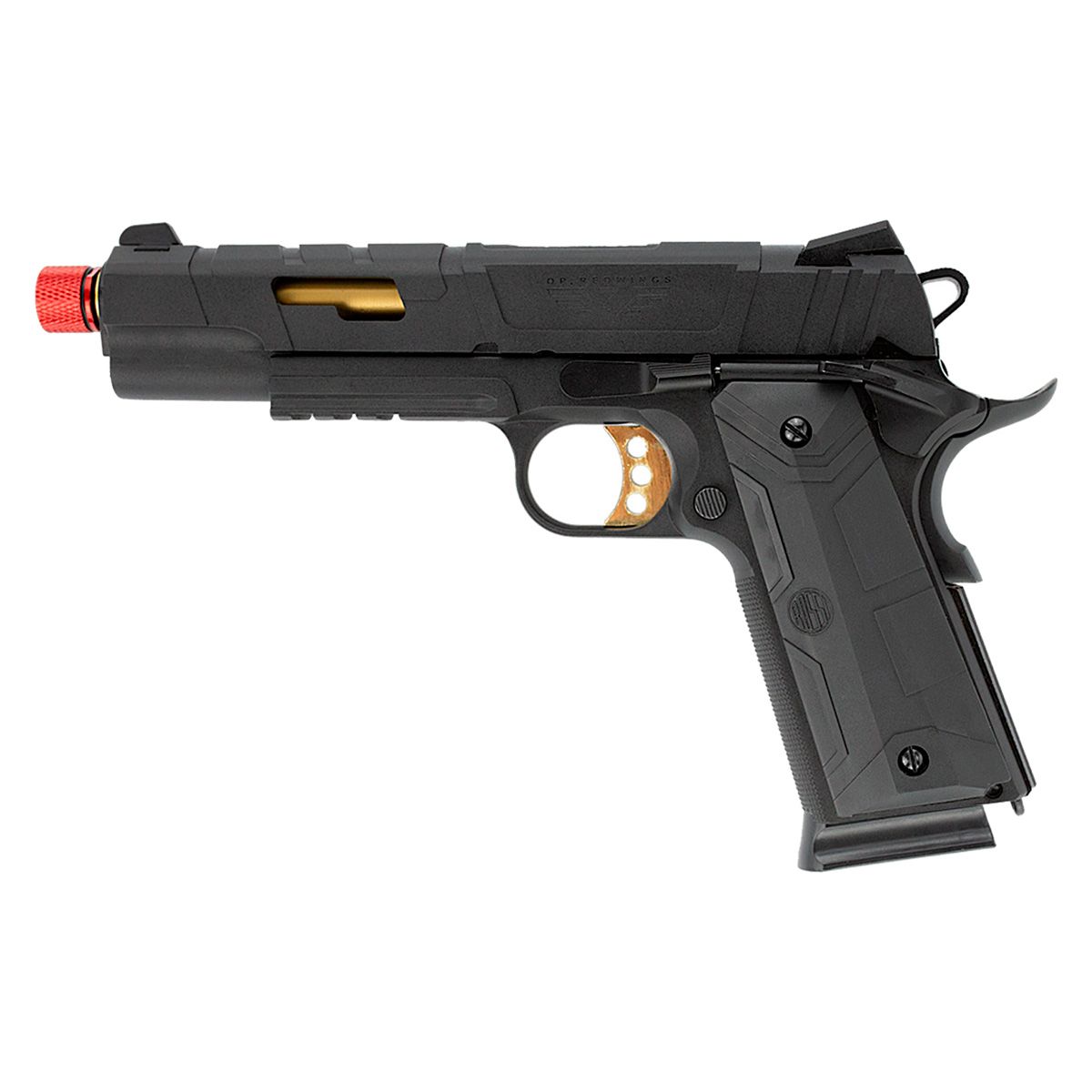 Pistola Airsoft GBB 1911 Redwings Gold Rossi