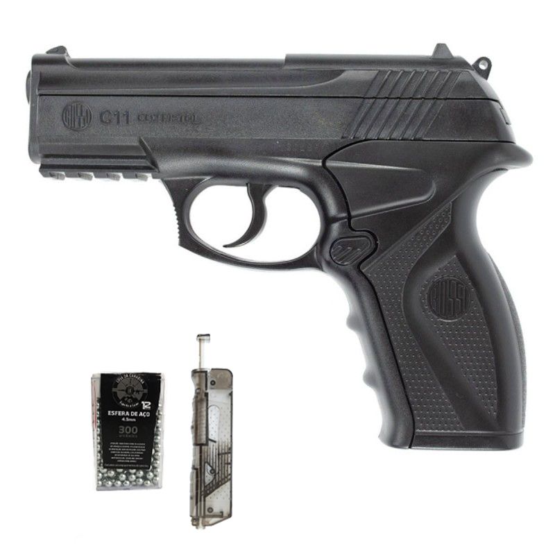 Pistola CO2 Rossi R11 (C11) 4.5mm + Speedloader 4.5mm + Esferas