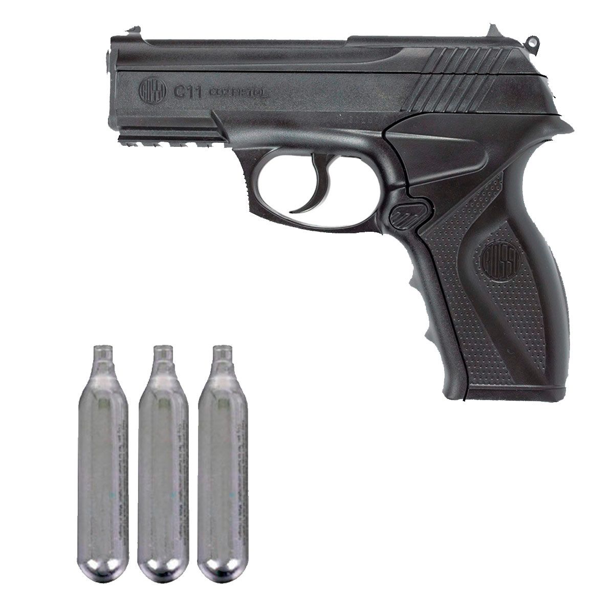 Pistola de Pressão CO2 R11 (C11) Rossi 4.5mm + Cilindros
