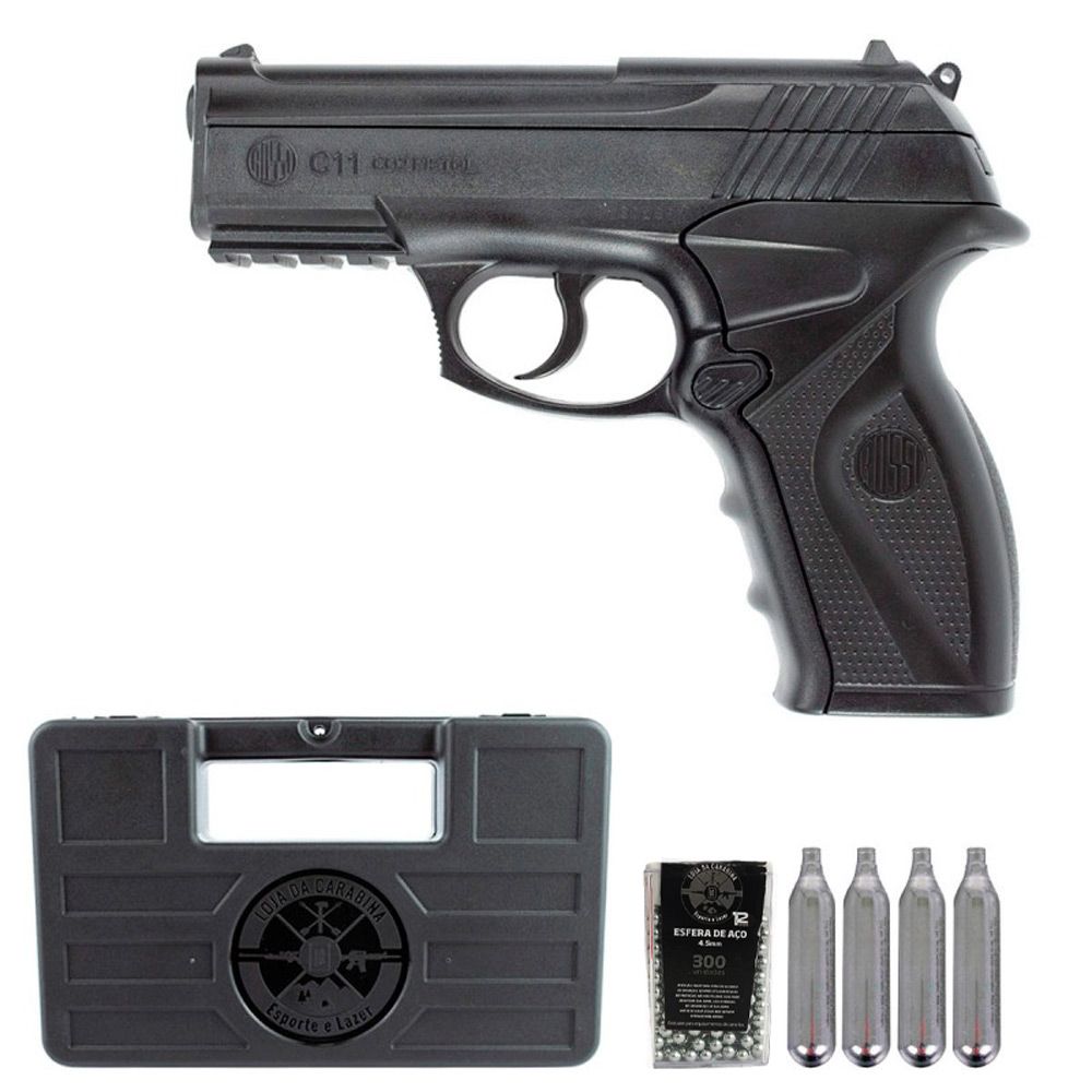 Pistola de Pressão CO2 R11 (C11) Rossi 4.5mm + Kit