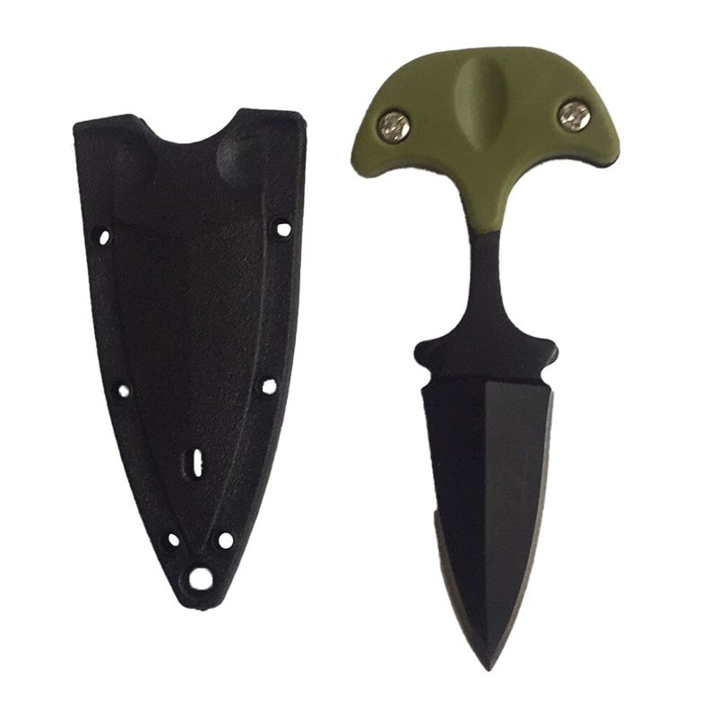 Push Dagger Mini Faca EDC + Bainha e Corrente