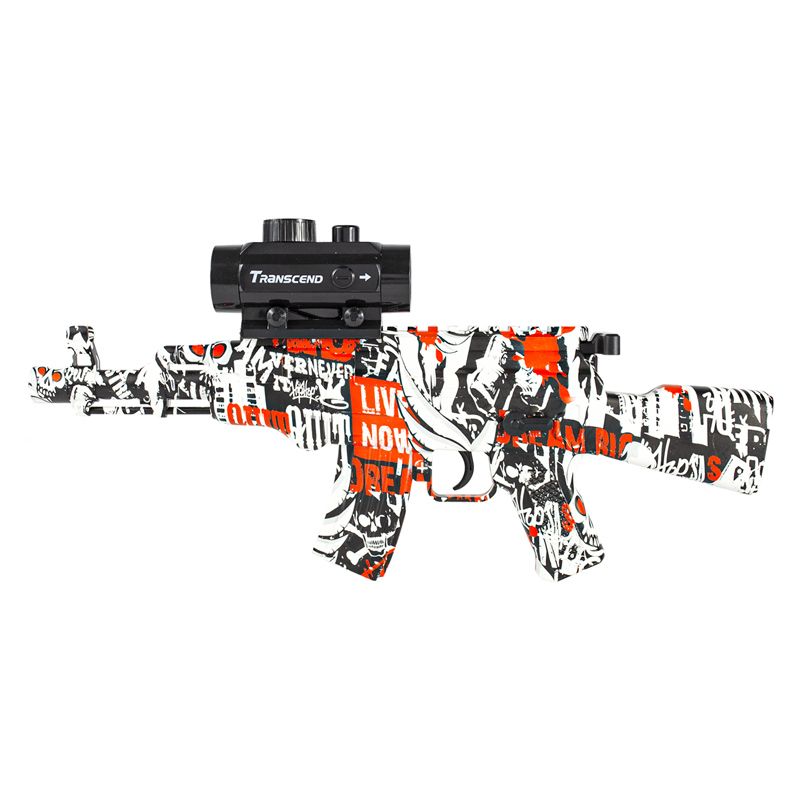 Rifle AKM Elétrico de GEL Orbeez Vermelho + 10.000 Munições