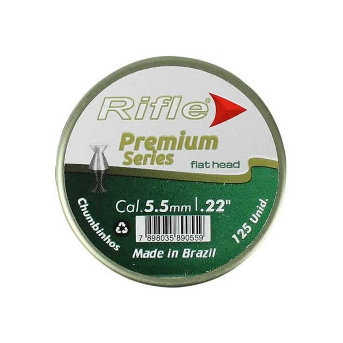 Chumbinho Rifle Premium Flat Head 5.5mm (.22) 125 un